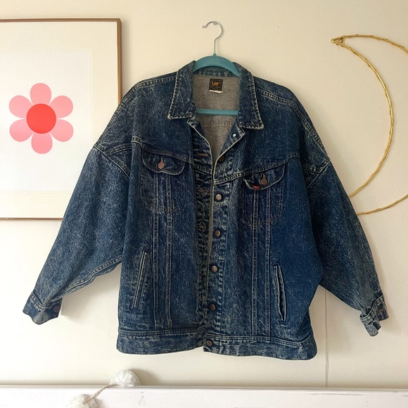 80's Lee Stone Washed Jean Jacket - Picture 1 of 3